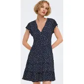 ONLY Robe-chemise 'ONLClaudette' bleu marine / blanc