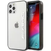 Mercedes AMG AMHCP12LAESLBK iPhone 12 Pro Max étui rigide transparent peint en métal (Apple iPhone 12 Pro Max), Coque pour téléphone portable, Transparent