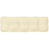 vidaXL Coussin De Palette Crème 120x40x12 Cm Tissu