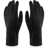Betlewski Gants en daim noir pour femmes GFD-07