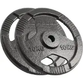Rebel Ensemble de poids en fonte 2x10kg 20kg trou 31mm disque avec poignées