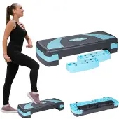 Rebel Step d'aérobic de 78 cm, plateforme modulaire réglable à 3 niveaux pour exercices de fitness