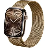 Crong Bracelet en acier inoxydable Milano Steel pour Apple Watch 44/45/46/49 mm (Or rose)