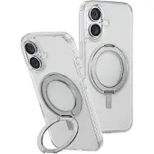 Uniq Étui pour iPhone 16 avec support rotatif à 360 transparent