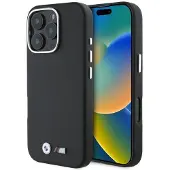 BMW BMHMP16X23PMWK iPhone 16 Pro Max 6.9" czarny/black hardcase M Smooth Full Wrapped Metal Mag (Apple iPhone 16 Pro Max), Coque pour téléphone portable, Noir