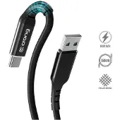 Crong Armor Link - Câble 60W PD 3A USB-A vers USB-C 150cm (noir)
