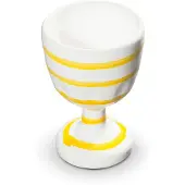 Gmundner Keramik Jaune flammé, coquetier (H : 7,5 cm), Coquetier, Jaune