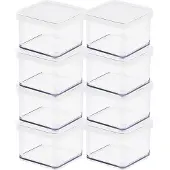 Rotho Boîte alimentaire carrée pour friandises 8 x 0,5 L LOFT blanche