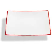 Gmundner Keramik Bord rouge rubis, Assiette à dessert Trend (20x20cm), Assiettes, Rouge