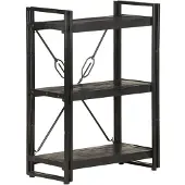 vidaXL Bibliothèque à 3 niveaux 60x30x80 cm Bois de manguier massif