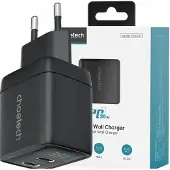 Choetech Charger Pd6051 Usb-C Usb-C Pd 35W Gan With Display - Noir