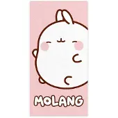 Sakami Merchandise Molang Pink Towel 150x75 Cm Rose