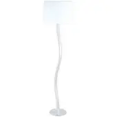 Näve LED Lampadaire - Matière : métal, acrylique - Couleur pied : chrome Couleur abat-jour : blanc ; 2065423