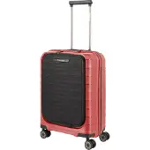Travelite Valise à roulettes MOOBY 4 roues avec poche avant, rouge