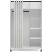 Dmora Kit Insert pour armoire Blanc Textile Beige clair