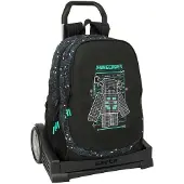 Safta Evolution Minecraft Screen 22.5l 44x32x16 Cm Wheeled Backpack Noir Enfants