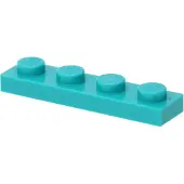 LEGO : 50 pièces de platine 1x4 dans une terre brûlée