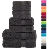 vidaXL Ensemble de serviettes de qualité supérieure SOLUND 8 pcs