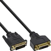 InLine 17763P Câble DVI-D 24+1 M/F Dual Link Plaqué or 3 m