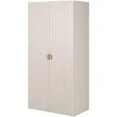 Selsey Moonir - Armoire 2 portes avec penderie, 100 cm, greige