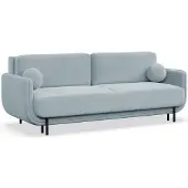 Selsey Ovals - Canapé-lit 3 places en velours, bleu clair
