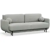 Selsey Ovals – Canapé-lit 3 places en tissu structuré, gris clair
