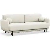 Selsey Ovals – Canapé-lit 3 places en tissu structuré, crème