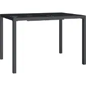 Syfax Table de jardin anthracite 110x80x72 cm acier