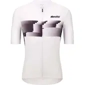 Santini Verve Short Sleeve Jersey Blanc L Homme