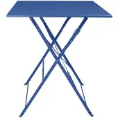 Bolero Table carrée Perth Pavement Style, bleu foncé
