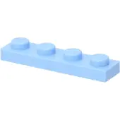 LEGO : 50 pièces Platte 1x4 en bleu profond