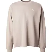 Puma Sweat de sport 'ESS ELEVATED' taupe / blanc