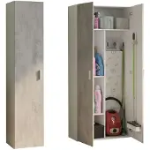 Dmora Valdaora - Armoire Polyvalente Grande, 121x182h cm Blanc, Modulable