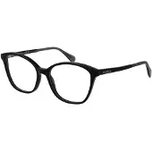 MAX&Co. Lunettes de soleil modernes - - Unisex - Noir Brillant - Montures cerclées - Synthétique - 54/16/140