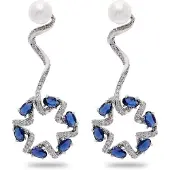 Avant Garde Boucles d'oreilles 'Dominikaa' bleu foncé
