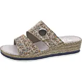 Rieker Chaussons d'intérieur pour femmes, modèle pantoufle, couleur beige, pour un usage quotidien