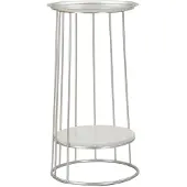 Mauro Ferretti Table d'appoint Ø 40x76 cm argenté