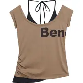 Superdry Femme Haut Dos-nu Deux-en-un Bench Brown Taille: XS
