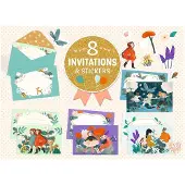 Djeco Drkov Set d'invitations Garden Friends
