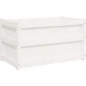 vidaXL Jardinière blanc 90x50x50 cm bois de pin massif