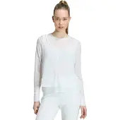 Adidas Soft Lux Sheer Long Sleeve T-shirt Blanc L Femme