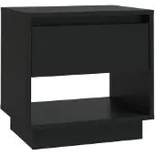 vidaXL Table de chevet Noir 45x34x44 cm bois d'ingénierie