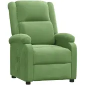 vidaXL Fauteuil relax vert clair velours