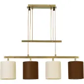 Näve Suspension, métal, textile, laiton mat, L 86 cm