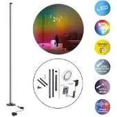 Näve Lampadaire LED RGB, télécommande, intensité lumineuse variable, H 150 cm