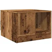 vidaXL Table basse imitation vieux bois 50x50x36 cm Bois composite