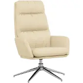 vidaXL Fauteuil relax Tissu Crème