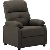 vidaXL Fauteuil relax Taupe Tissu
