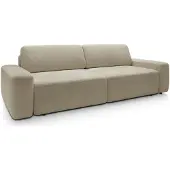 Selsey Baleo - Canapé 3 places avec fonction sommeil, housse chenille, beige