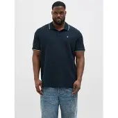 Jack & Jones Austin Plus Size Polo à manches courtes Bleu 4XL Hommes Bleu 4XL
